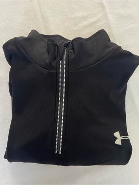 Under Armour Black & White Quarter-Zip Performance Top